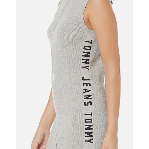 Tommy Jeans Womens Sleeveless Short Sweaterdress Large Grey NWT - Picture 4 of 6